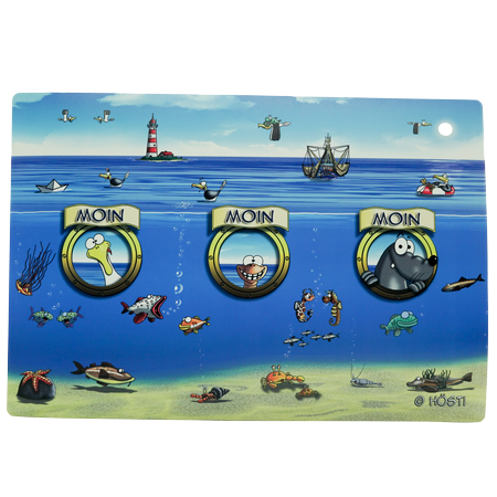 Hösti Platzset Bullauge Moin Moin Moin   ca. 44x30cm Kunststoff