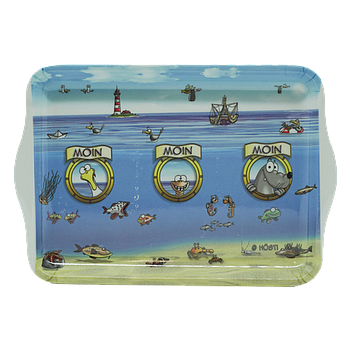 Hösti Tablett Bullauge Moin Moin Moin