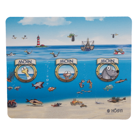 Hösti Mouse Pad Bullauge Moin Moin Moin va. 22x18cm