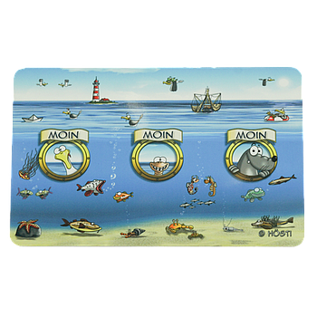 Hösti Frühstücksbrett Bullauge Moin Moin Moin (Resopal)