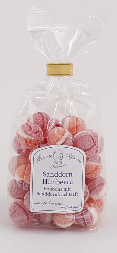 Sanddorn Himbeere Bonbons, 120 g