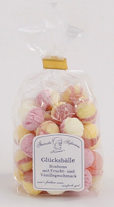 Glücksbälle Kir Royal, Sanddorn Vanille, Vanille Kirsch, 120g