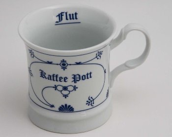 Herrenbecher Ind-Blau &quot;Kaffeepott&quot;