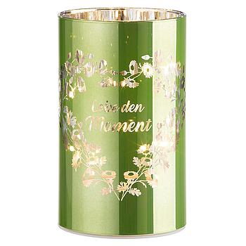 Glas LED-Leuchter "Moments", Lebe den Moment