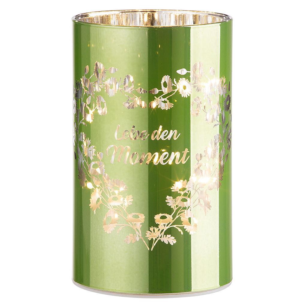 Glas LED-Leuchter &quot;Moments&quot;, Lebe den Moment