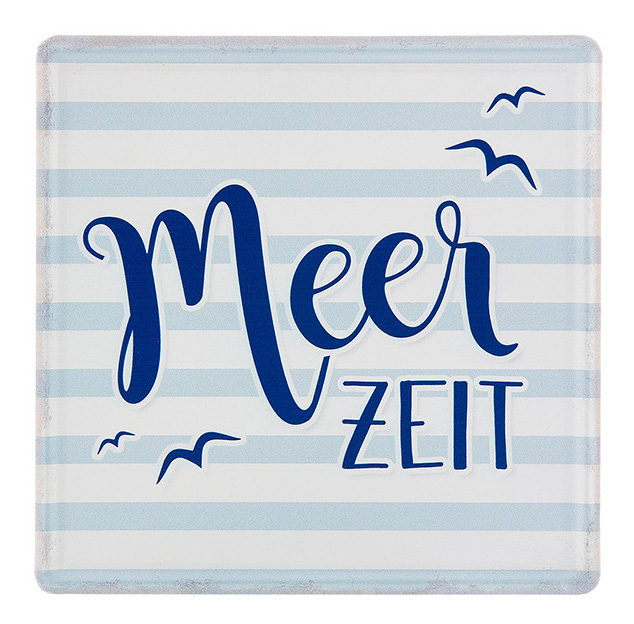 Metall Schild "Meerzeit"