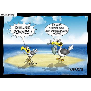 Hösti Postkarte "Ich will Pommes"