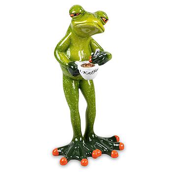 Frosch erster Kaffee Mann