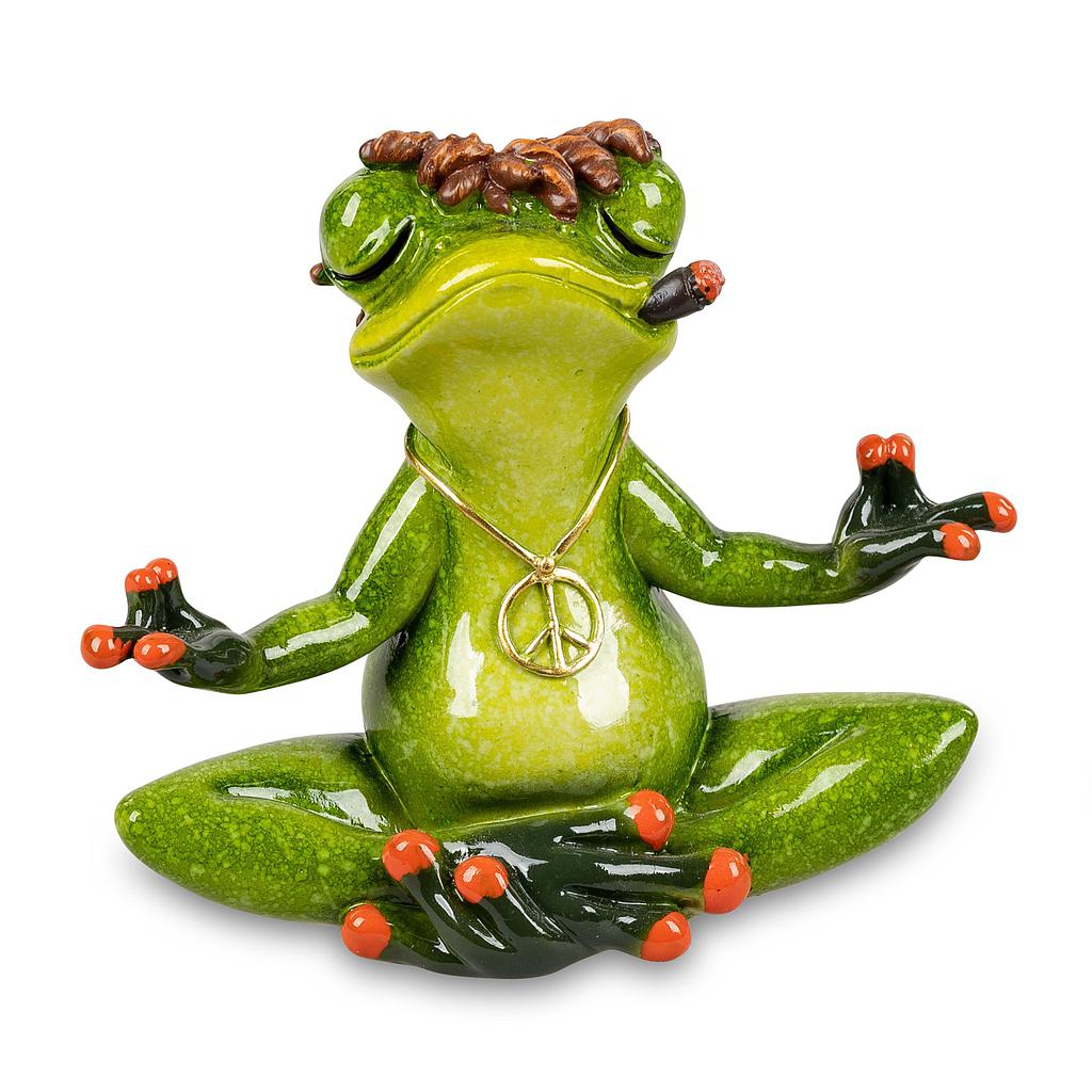 Frosch Hippie mit Joint
