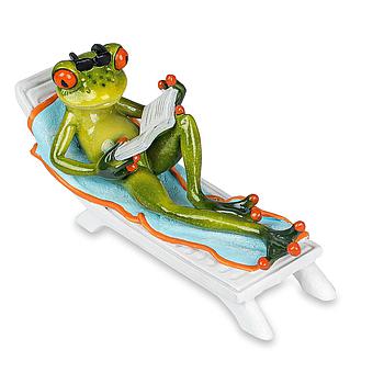 Frosch Mann auf Liege