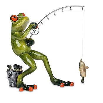 Frosch Angler stehend