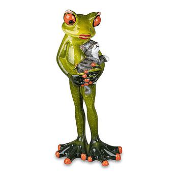 Frosch mit Katze