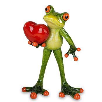 Frosch mit Herz, stehend