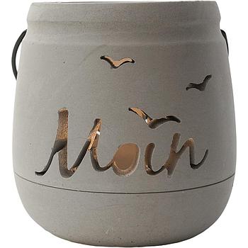 Beton Windlichter Moin 12 cm/h grau