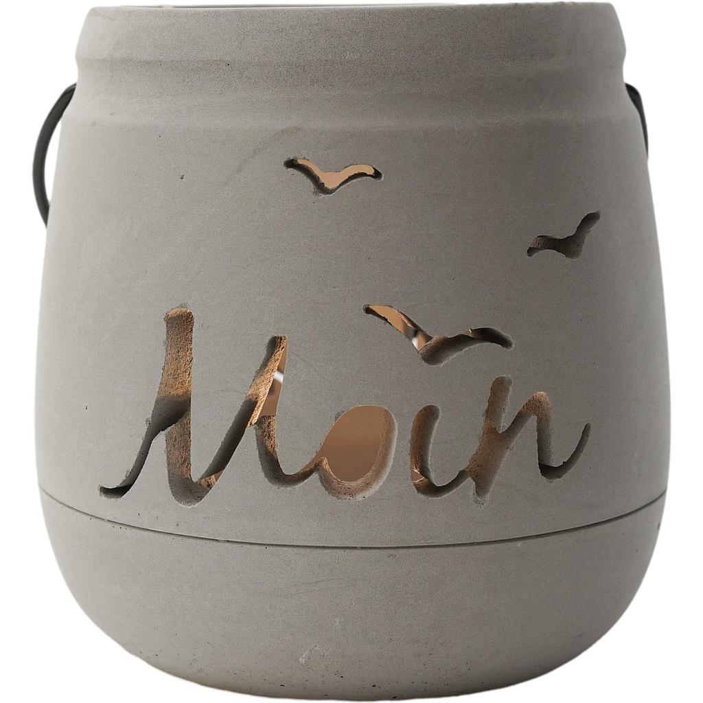 Beton Windlichter Moin 12 cm/h grau