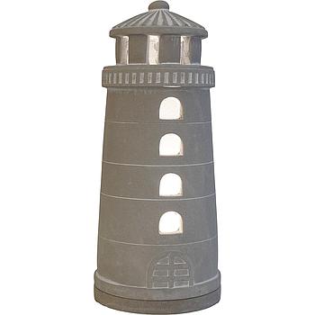 Beton Leuchturm Teelichthalter ca. 22 cm/h grau