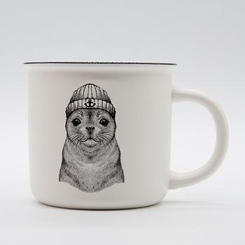 Becher "Jore & Ville" 0,35 l, New Bone China, matt, H 8,9 cm, Ø 9,3 cm