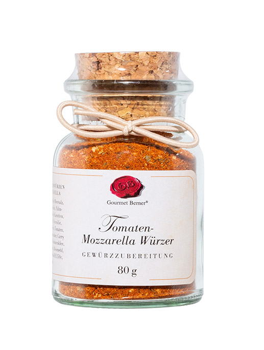 Tomaten-Mozzarella-Würzer (Caprese) 80g im Korkenglas