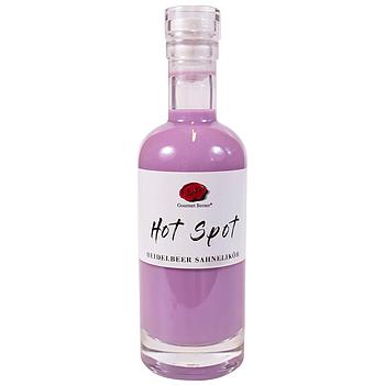 Hot Spot, Heidelbeer Sahnelikör 0,2l, 18%vol., Aspektflasche,0,2l 