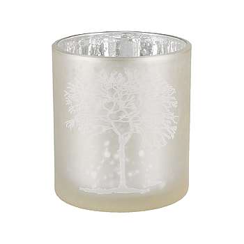 Glas Windlicht "Baum"