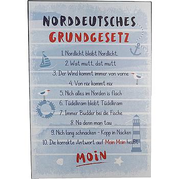 Schild 'Nordd. Ggesetz', 22x32 cm H
