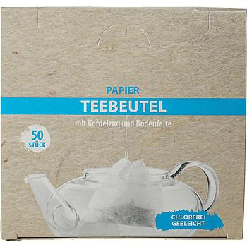 Filterbeutel mit Kordelzug Schachtel á 50 Filter kompostierbar 10,5 x 8,5 cm