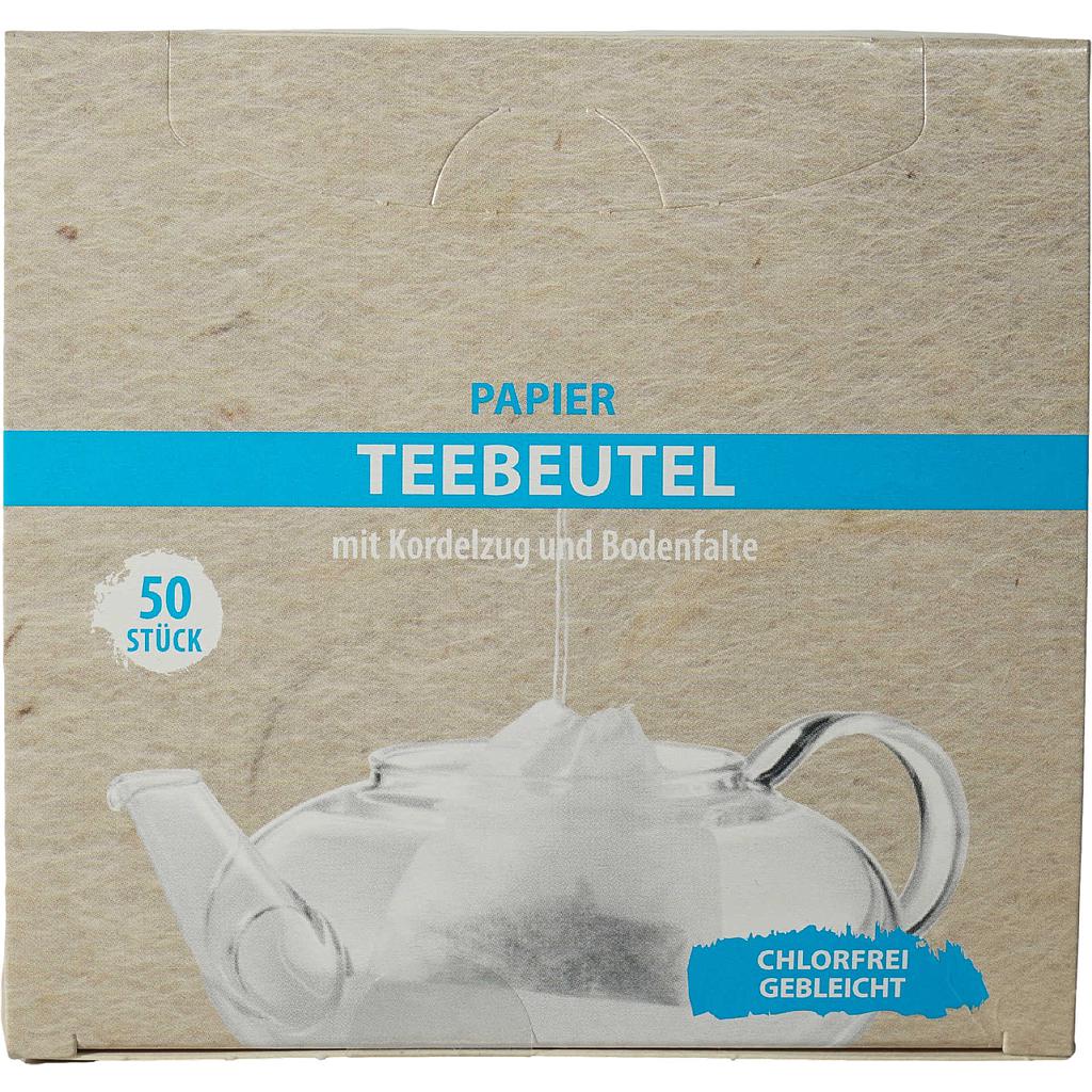 Filterbeutel mit Kordelzug Schachtel á 50 Filter kompostierbar 10,5 x 8,5 cm