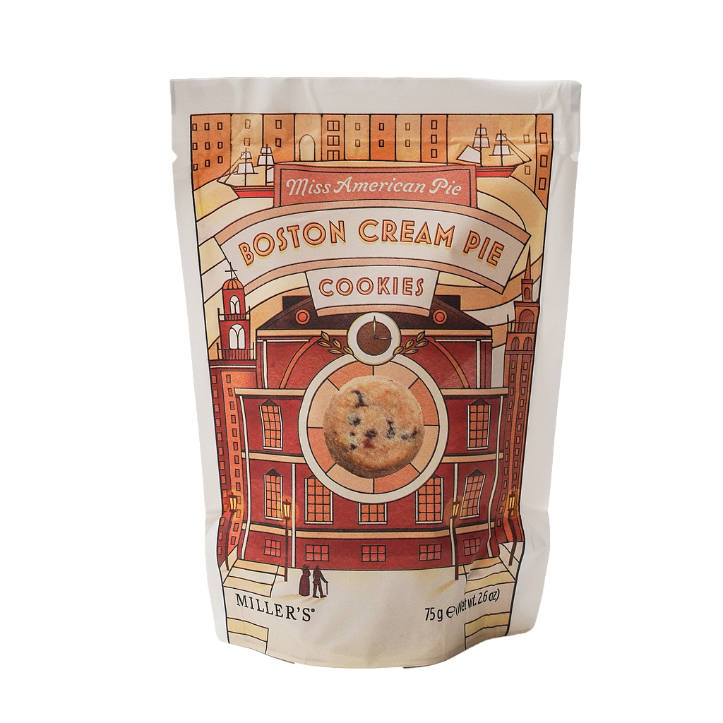 Miller`s ® Miss American Pie Boston Cream Pie Cookies 75 Gramm 