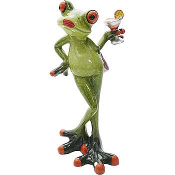 Frosch-Lady mit Cocktailglas