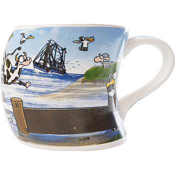 Gravurbecher gebogen  ca.8x8cm  Keramik