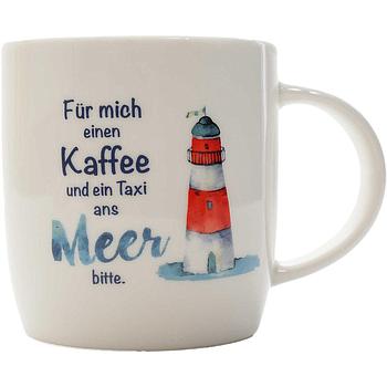 Becher 'Kaffee am Meer', 8,5 Ø x 9 cm H