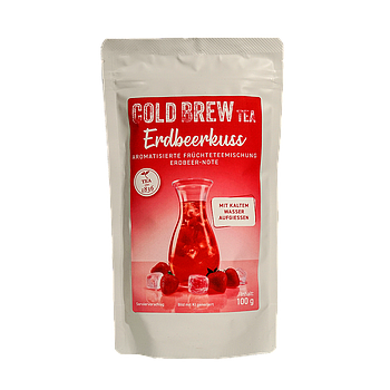 Früchteteemischung  Erdbeerkuss Erdbeer-Note aromatisierter Cold Brew Tüte à 100 g
