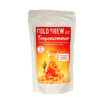 Cold Brew Grünteemischung  Tropensommer Mango-Ananas-Note aromatisierter  Tüte à 100 g