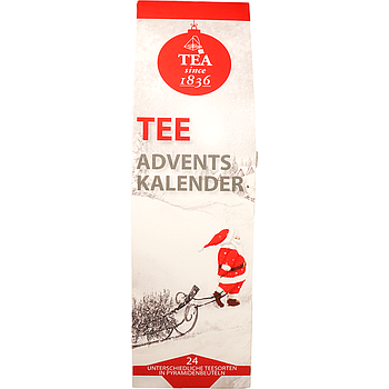 Tee-Adventskalender „Norwin“ mit 24 Pyramidenbeuteln einzeln im Sachet verpackt Format 92 x 92 x 305 mm