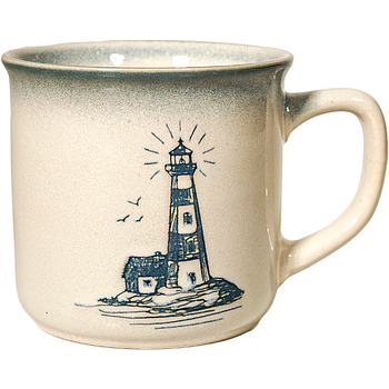 Becher 'Leuchtturm', blau, Ø9x8,5 cmH