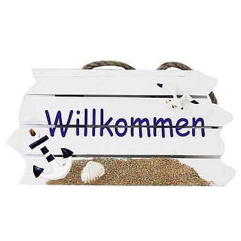 Türschild "Willkommen" 24 x 12cm