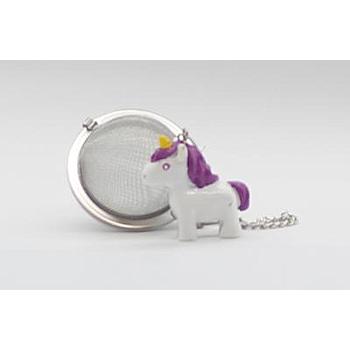 Tee-Ei "Pennie" , Edelstahl, mit Einhorn-Anhänger, Ø 5 cm