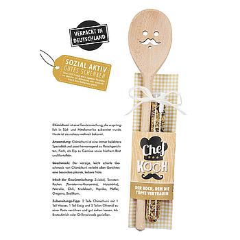 Holz Kochlöffel+Gewürzmischung 
