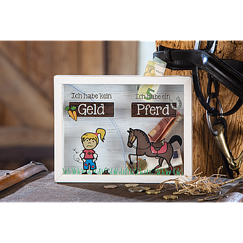 MDF Spardose "Pferdegeld"